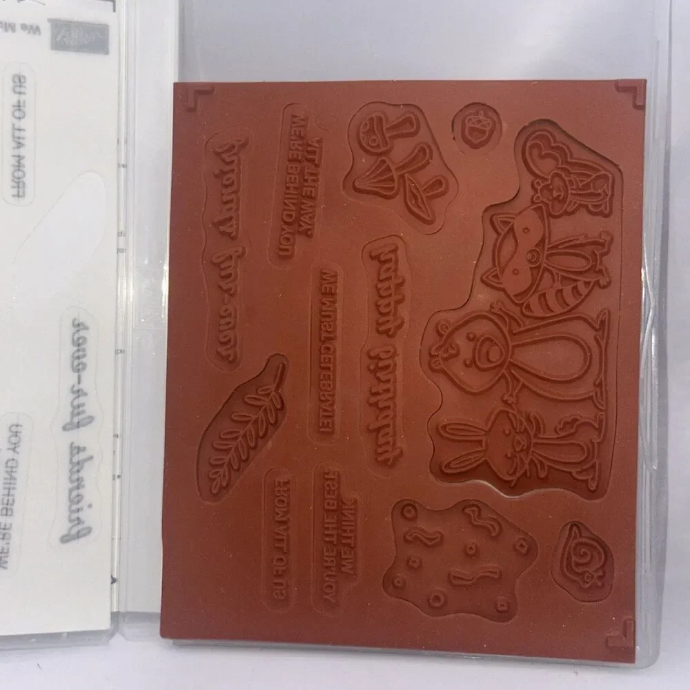 Stampin' Up! Rubber Cling Stamp Set We Must Celebrate (Retired) animals bunny